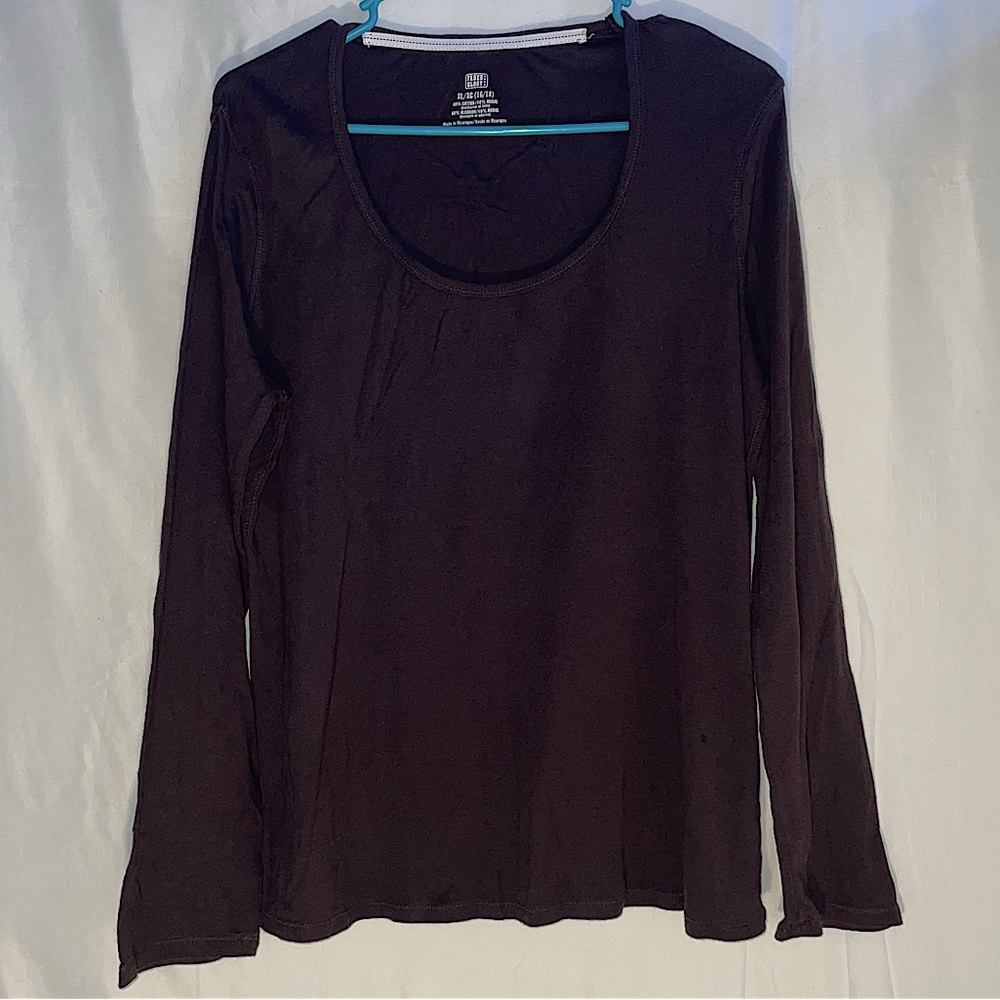 Women’s Faded Glory Brown Long Sleeve Shirt - Extra Large